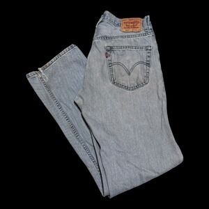Levi's 505 Regular Fit 100% Cotton Distressed Jeans Men's 34x34 (Fits‎ 34x32.5)